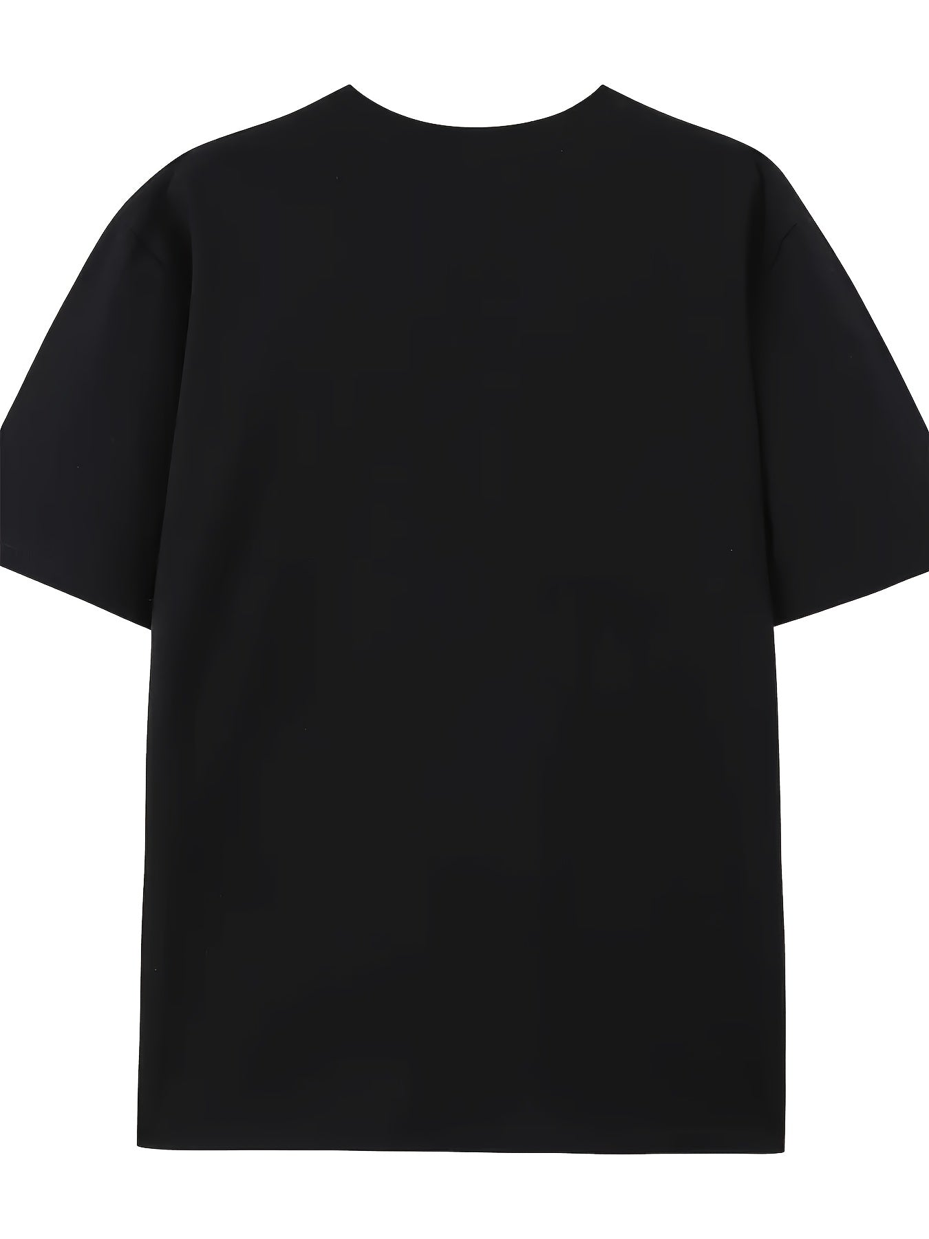 Men's Cotton Short-Sleeve T-Shirt with Balance Graphic Print & Bilingual Letter Design - Breathable Loose Fit Casual Summer Tee for Outdoor Activities, Everyday Comfort, Comfortable Wear