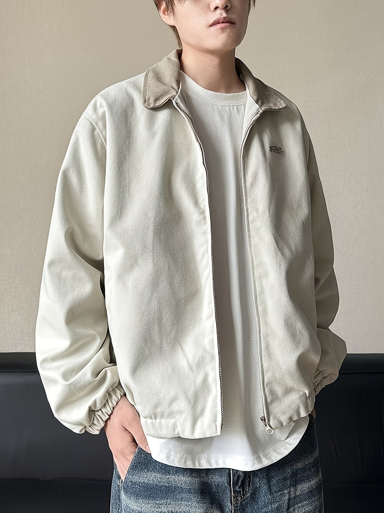 American Detroit Jacket Men's Spring And Autumn Tide Brand Retro Loose Couple Lapel Jacket Men