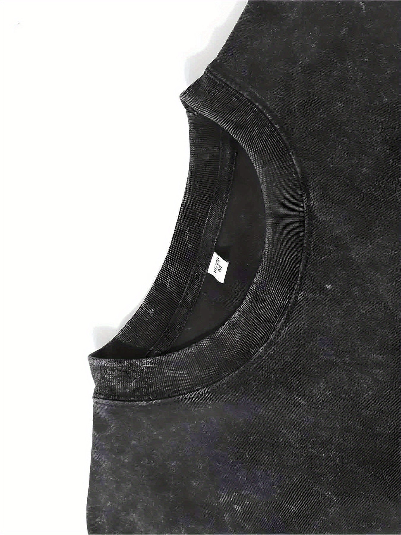 1pc Men's Van Gogh Starry Night Graphic T-Shirt - 230gsm Heavyweight Cotton Relaxed Fit Streetwear Tee, Vintage Washed Casual Shirt for Summer & Holiday Gifts