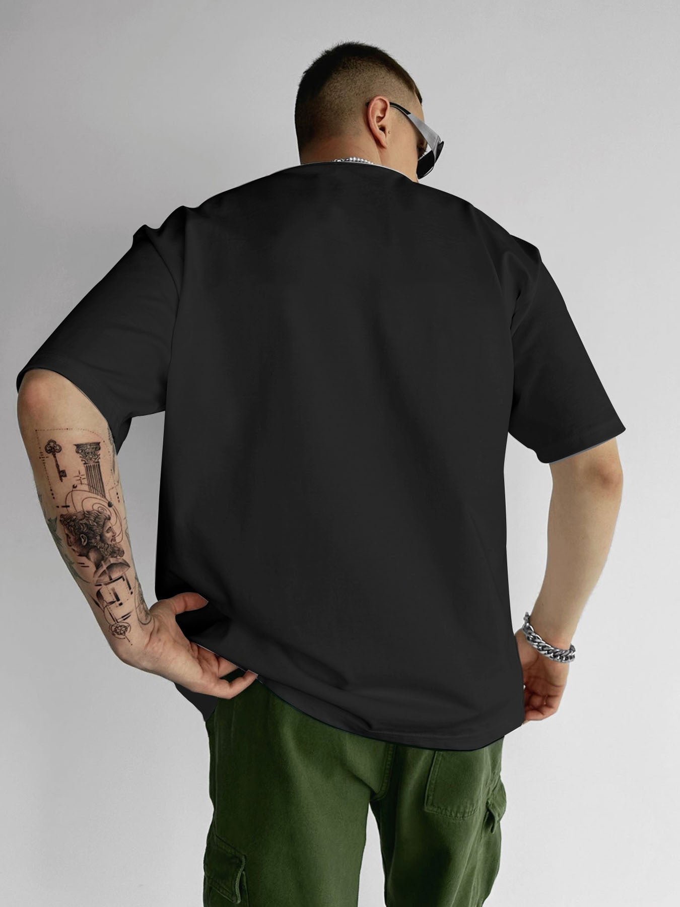 Four-piece 100% Cotton Men'S T-shirt Unisex Summer Simple Loose Crewneck Casual Sports Valentine'S Day Christmas Couples Holiday Gift