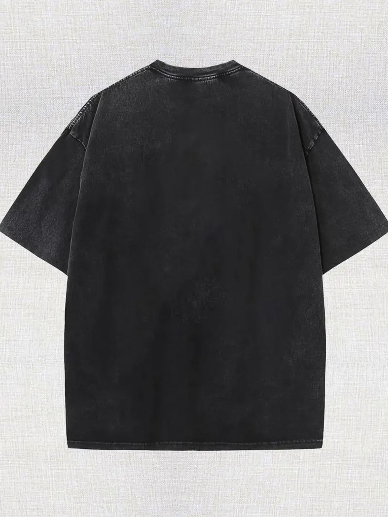 1pc, 230G Washed, Playful Cat Print T-Shirt, High-Quality Wax Printed Cotton Retro Fashion Brand T-Shirt, a Certain Thickness Holiday Gift, Easter Limited Edition, Suitable for Spring And Easter Gifts