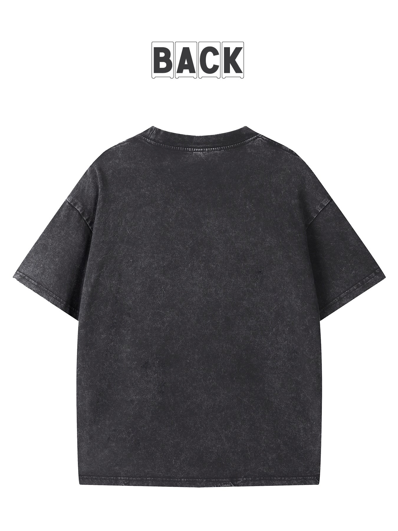 Simple street fashion cool wash cotton T-shirt 230g geometric pattern design fashionable round neck men washing and short-sleeved T-shirt standard US size T-shirt universal all seasons for men and women washed