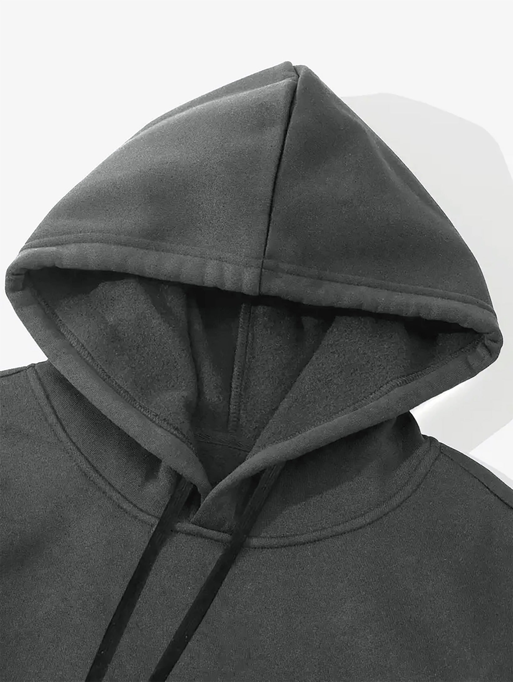 Men's Casual Hoodie with Blue Ridge Print - Cozy Knit Pullover for Fall\u002FWinter,, Drawstring & Kangaroo Pocket