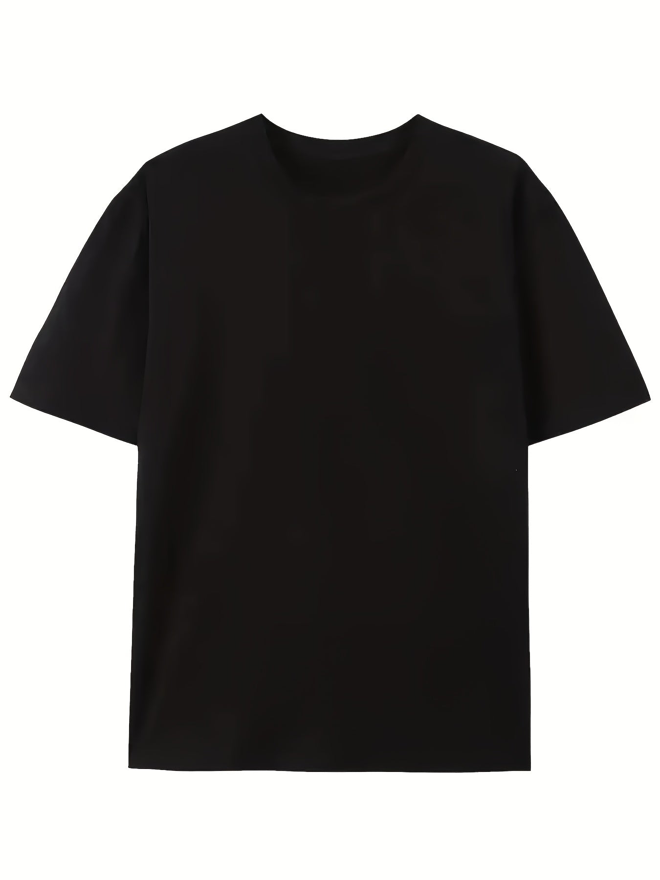 Men's cotton short-sleeved T-shirt Summer thin round neck top versatile breathable casual tee basic solid color single piece