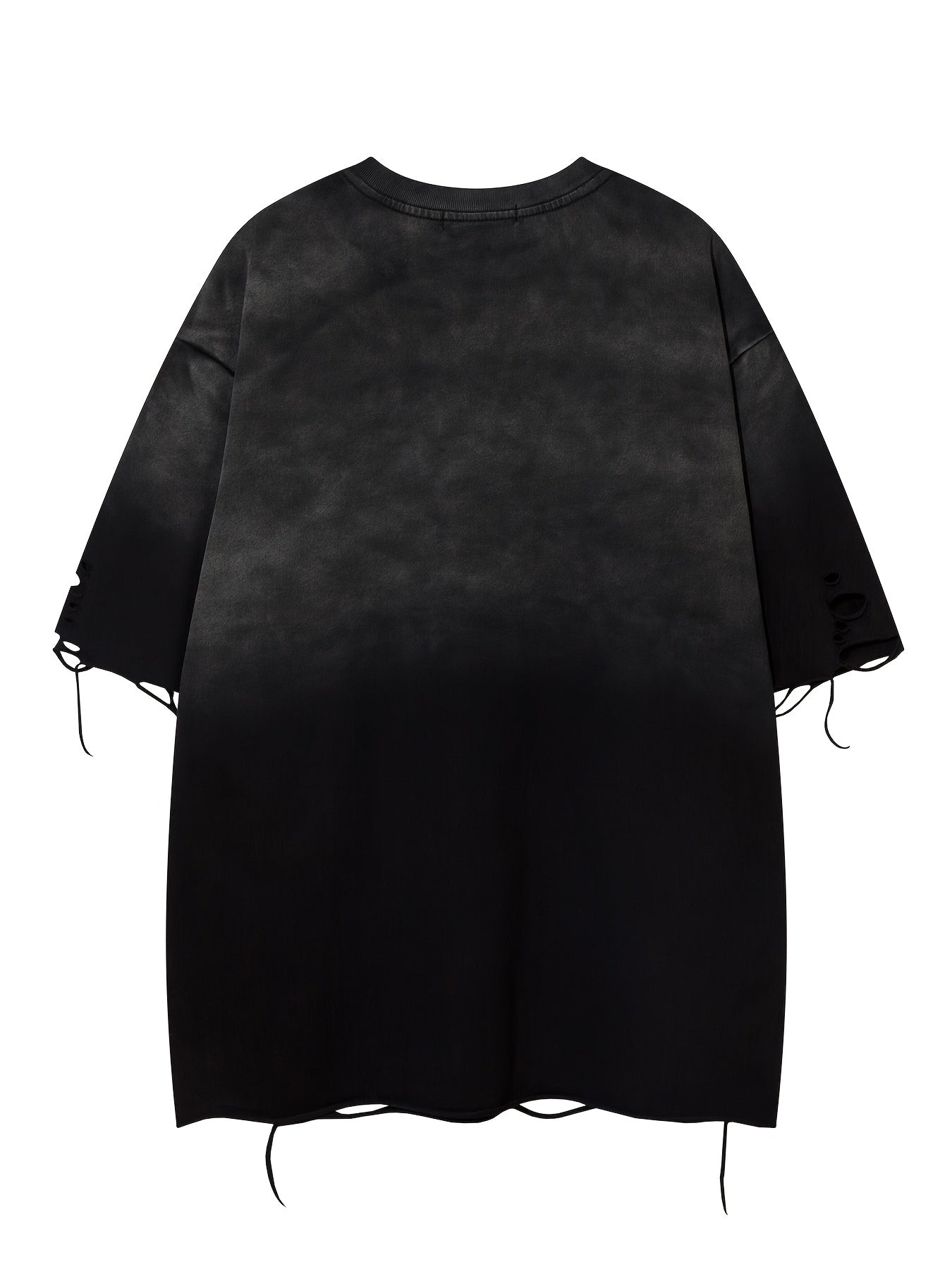 Men's Vintage Heavy Industry Distressed Graphic T-Shirt - Relaxed Fit Short Sleeve Tee with Ripped Hem, Wash & Letter Print for Casual Summer Outfits, Vintage T Shirts