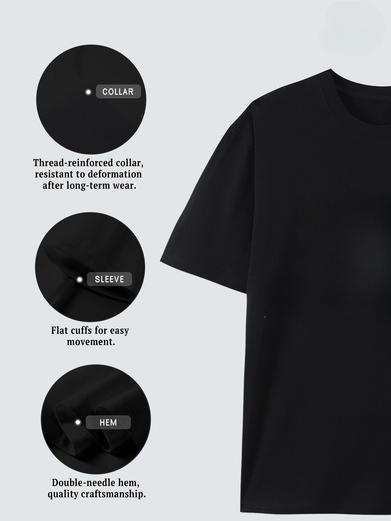 Four-piece 100% Cotton Men'S T-shirt Unisex Summer Simple Loose Crewneck Casual Sports Valentine'S Day Christmas Couples Holiday Gift